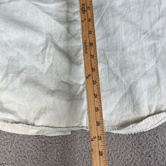 Volcom Denim Shirt Womens M Blue Denim Chambray Long Sleeve Pocket Nice Fade - Picture 8 of 9